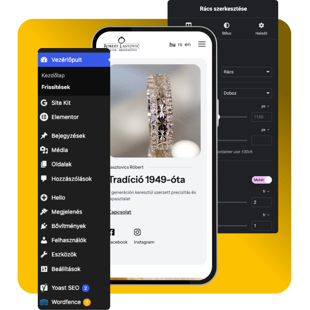 wordpress weboldal fejlesztés